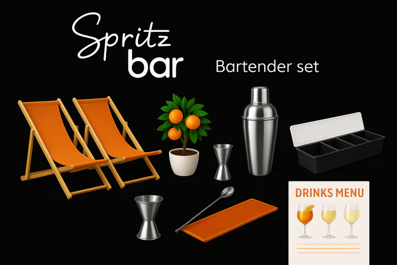 mobiele bar huren, Aperol, cocktails, tuinfeest, verjaardag, feest, Maasmechelen, Kinrooi, Bree, Limburg, Sittard-Geleen, Maastricht, spritzbar, feestverhuur, Bounce Bar