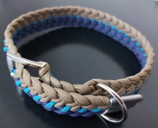 Hundehalsband mit Gurtschnalle und Metallplättchen Mittel