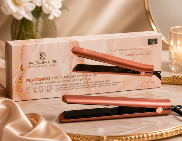 Royale Platinum 1.25” Ceramic Hair Straightener – Diamond Collection