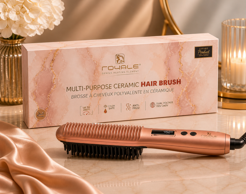 Royale Multi-Purpose Ceramic Hair Brush – Professional Styling Tool