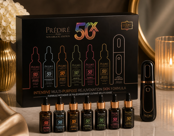 PRÉDIRÉ 50X Intensive Multi-Purpose Rejuvenation Skin Formula Set With Nano Technology Skin Infuser Device