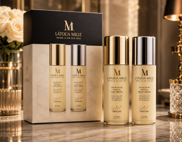 LÁTOUA MILLE 24H Moisture Renewal Day & Night Cream Set – Luxury Hydration Duo
