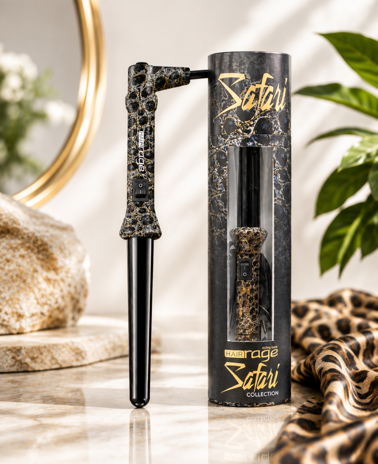Hair Rage Safari Collection Croc Skin Curling Wand