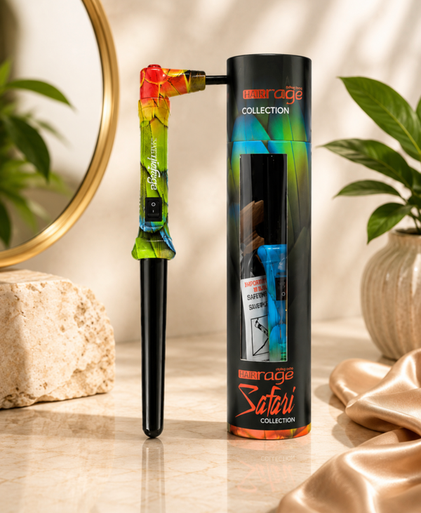 Hair Rage Safari Collection 1" Graduated Ceramic Curling Iron