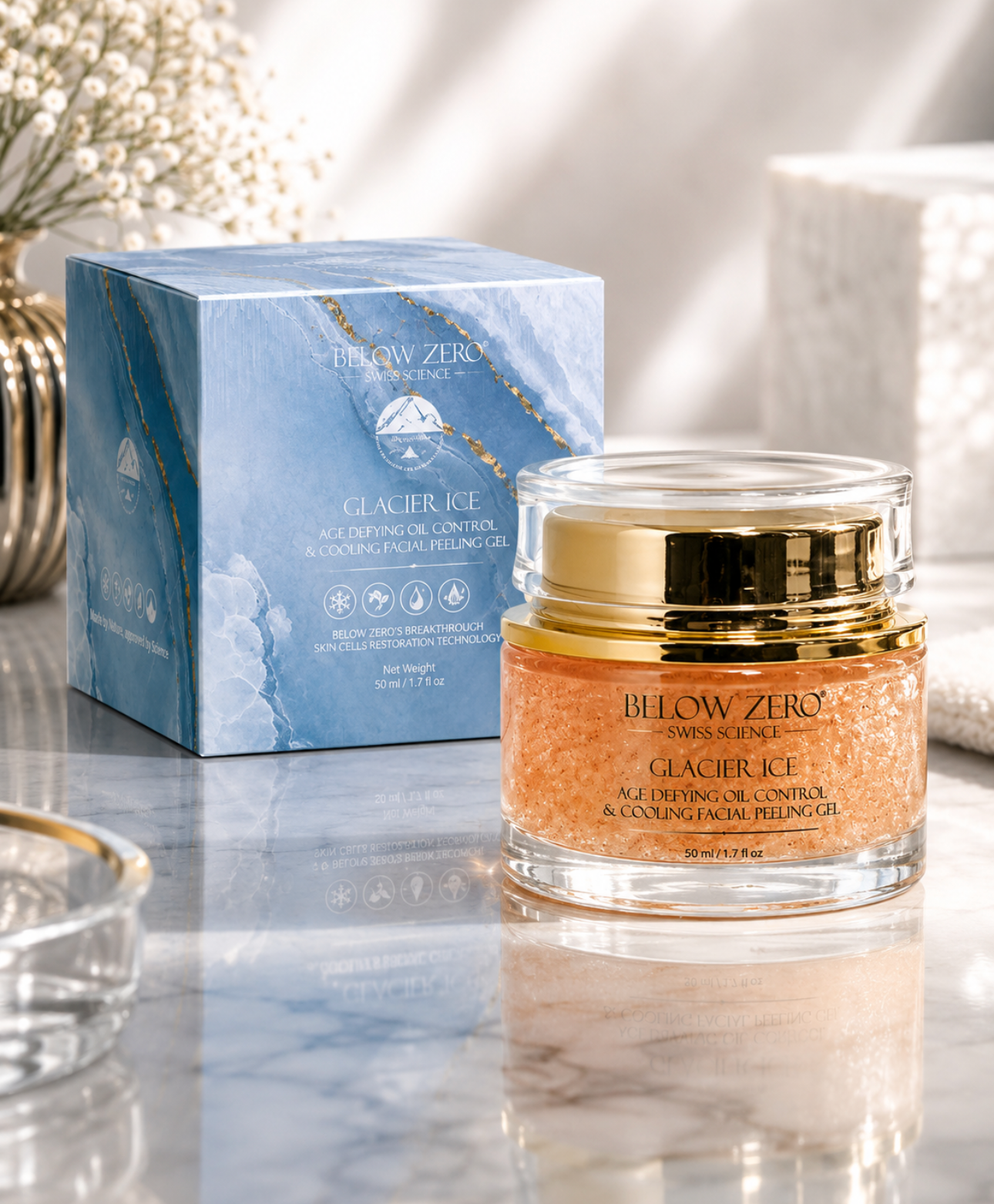 Below Zero Glacier Ice Age-Defying Oil Control & Cooling Facial Peeling Gel (50ml / 1.7 fl oz)