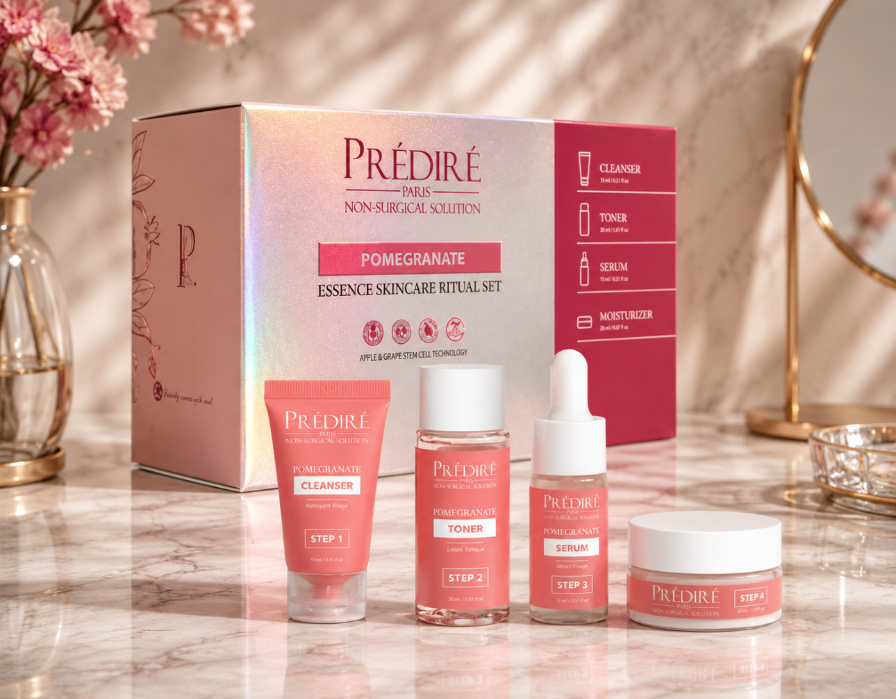 Prédire Paris Pomegranate Essence Skincare Ritual Set