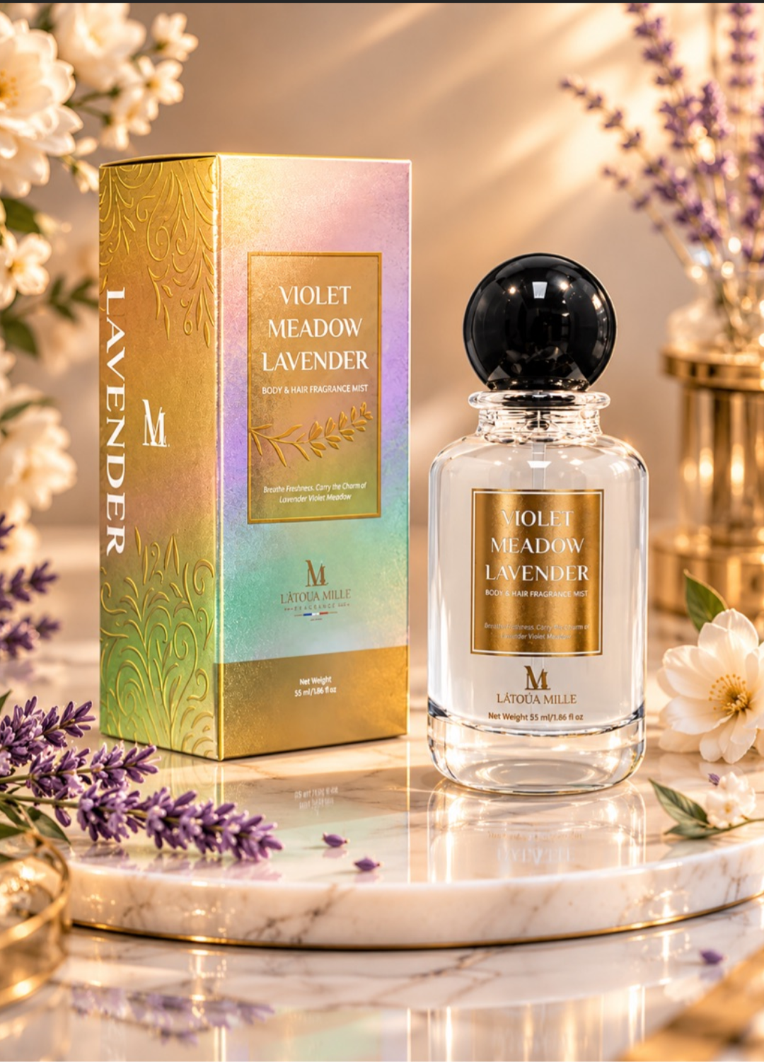 LÁTOUA Mille Violet Meadow Lavender Body & Hair Fragrance Mist