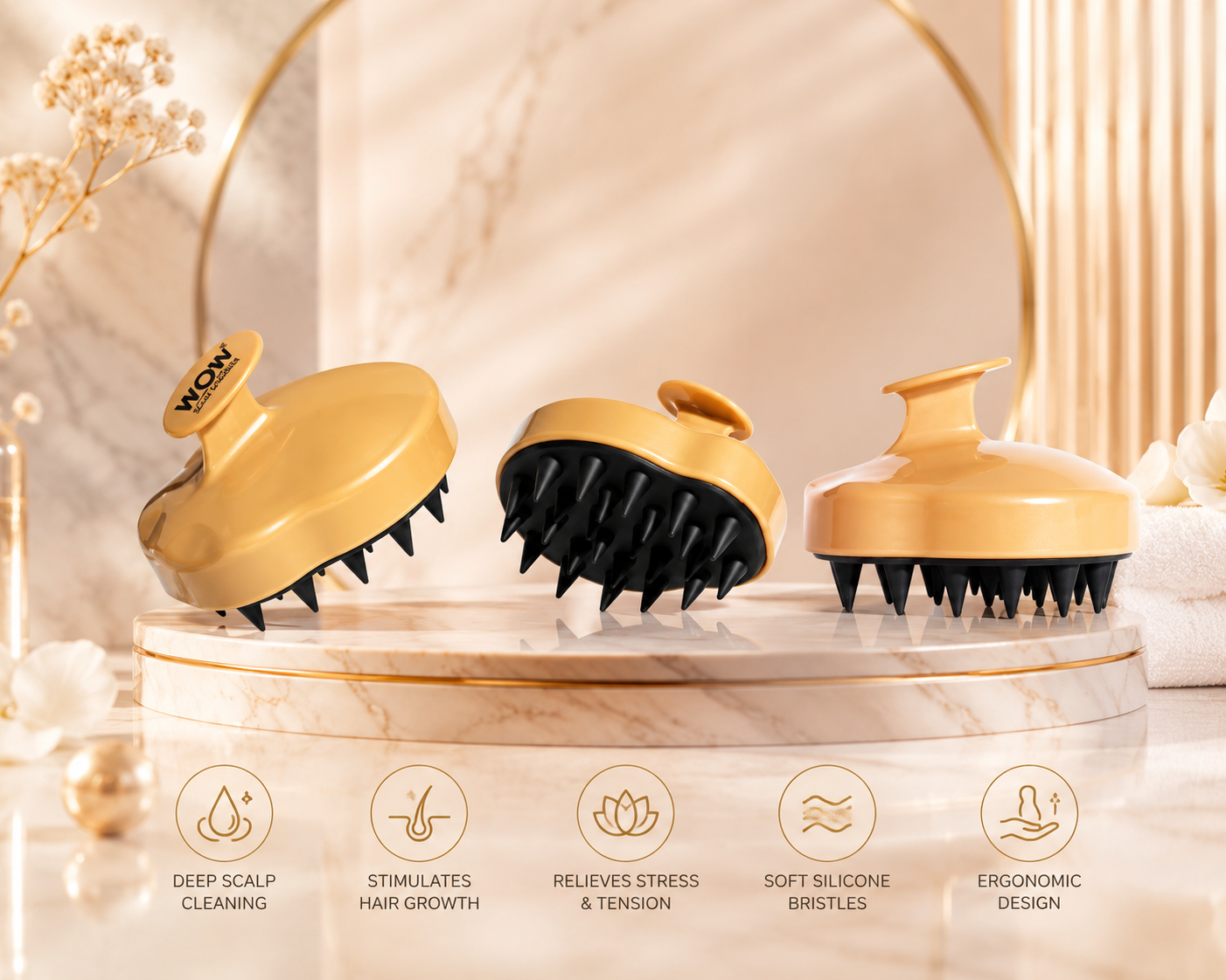 WOW Skin Science Stimulating Scalp Shampoo Brush