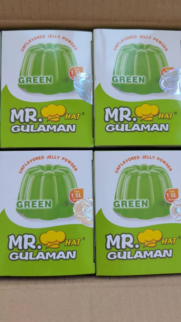 Mr. Hat Gulaman Jelly Powder - Green 25 g Einzeln