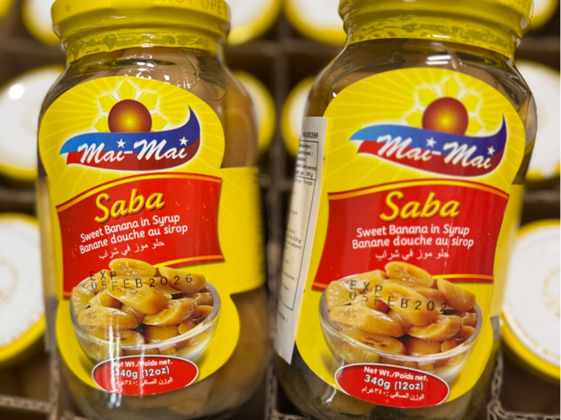 Mai mai Saba in syrup sweet banana 340g