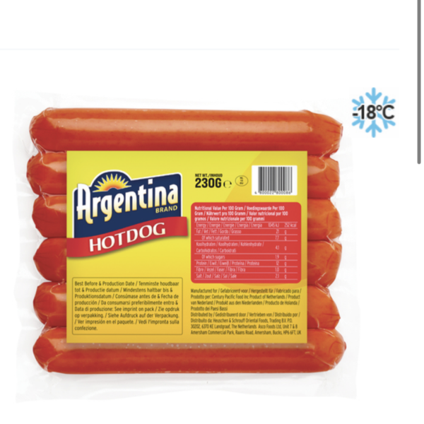 Hotdog ARGENTINA Pk 230g