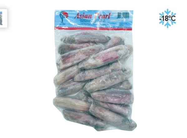 Tintenfisch ganz 9/15 IQF20% AP Btl 1kg