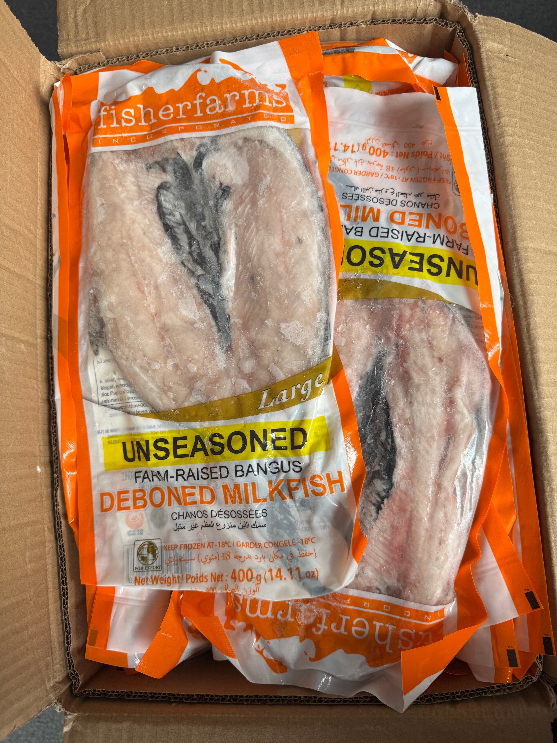 Large Deboned Unseasoned Bangus 450g