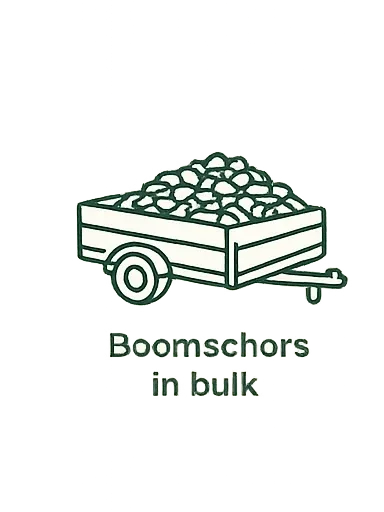 Boomschors in bulk geleverd voor grote tuinprojecten