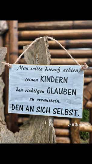 Holzschild Spruch. Kinder