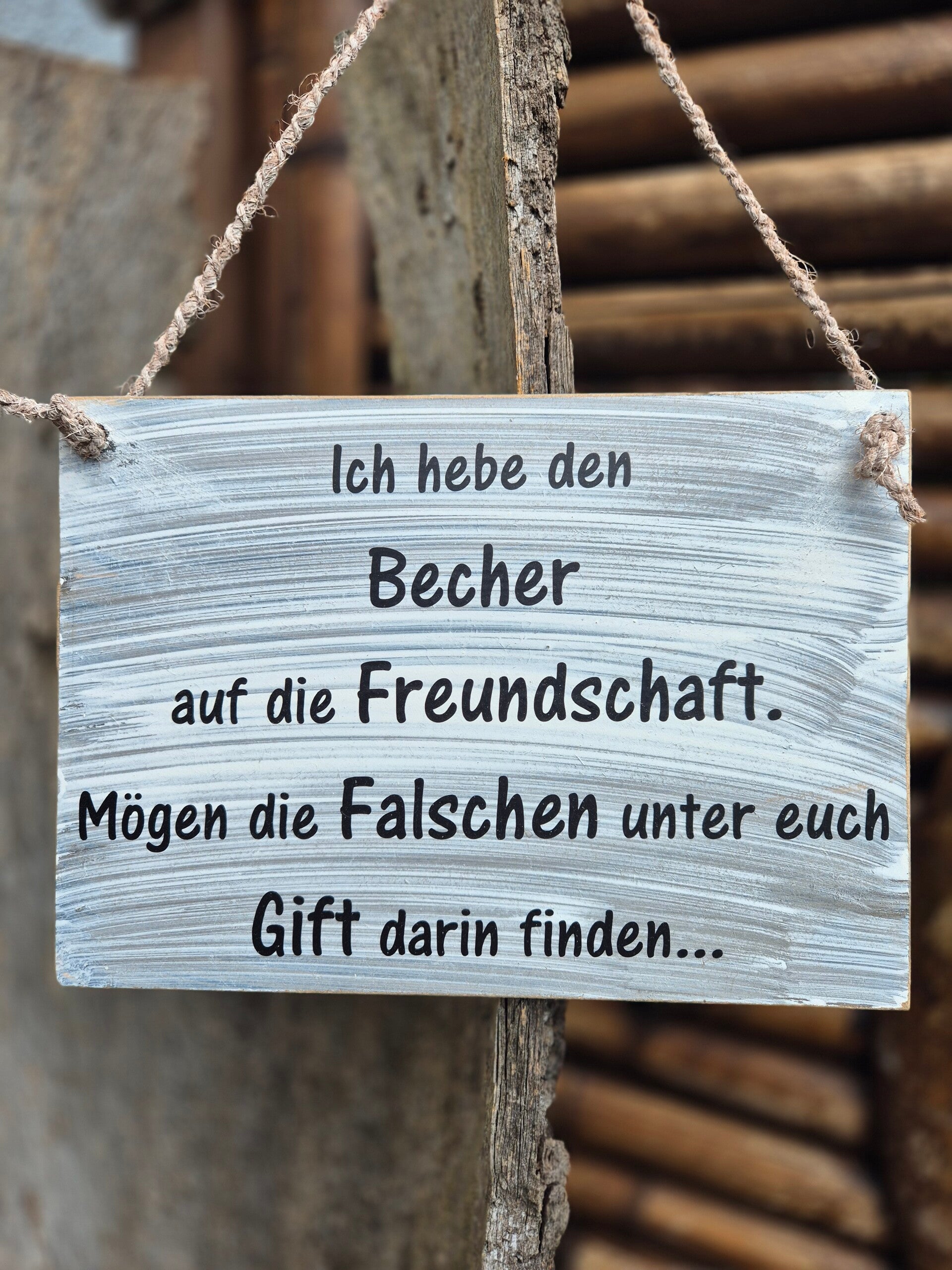Holzschild Spruch Freundschaft