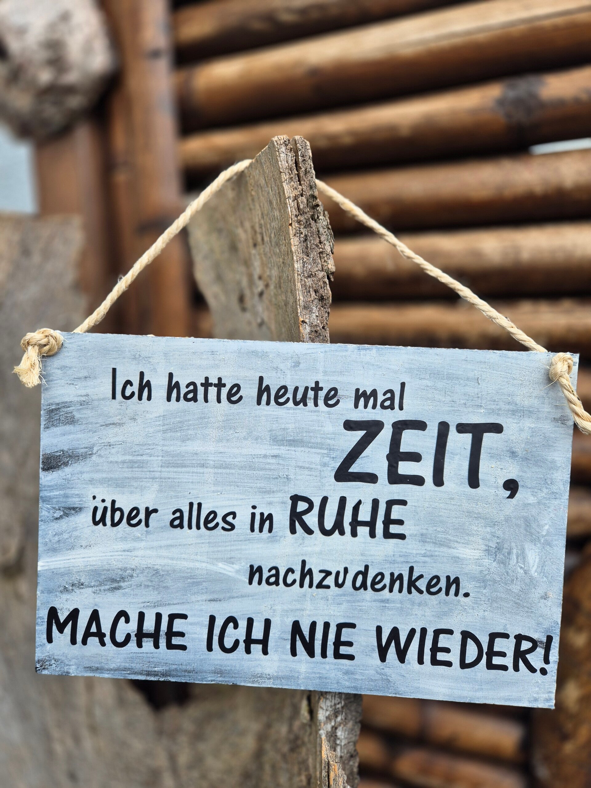 Holzschild Spruch Zeit