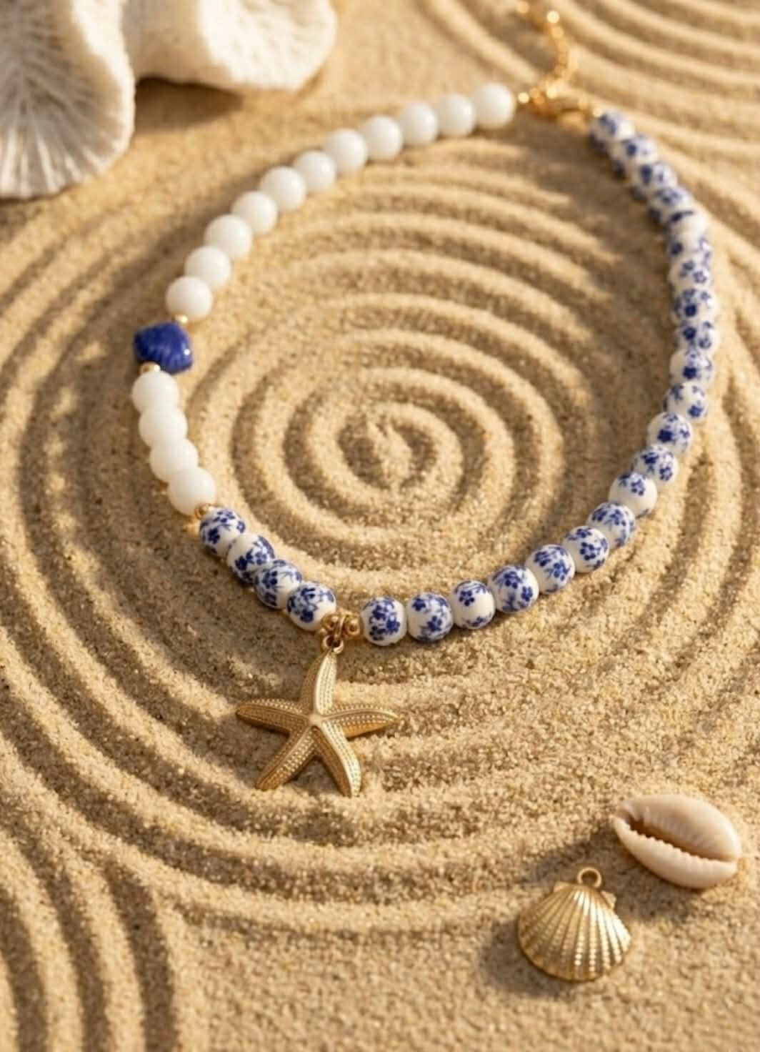 blauwe ster ketting