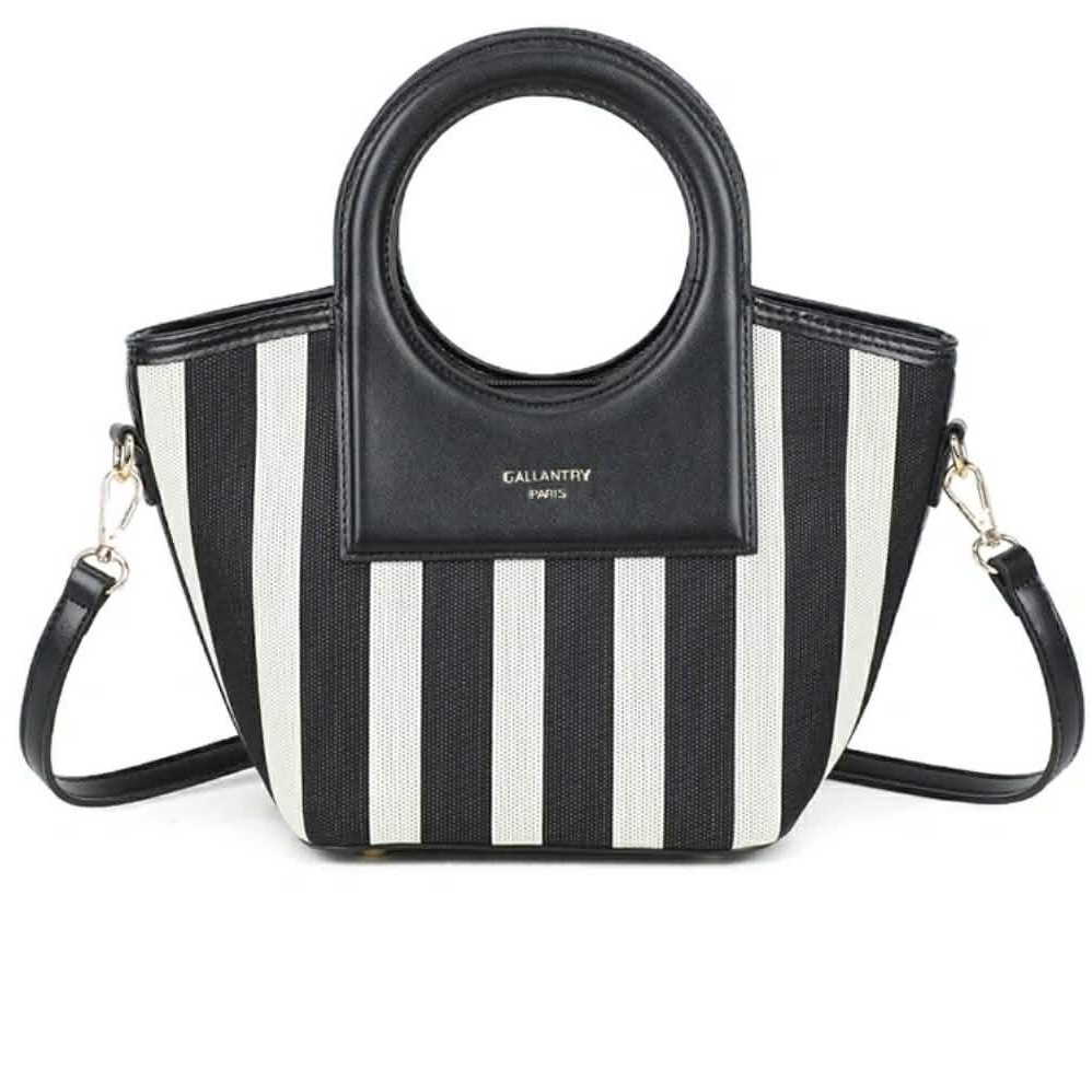Kivo bag stripes black&white