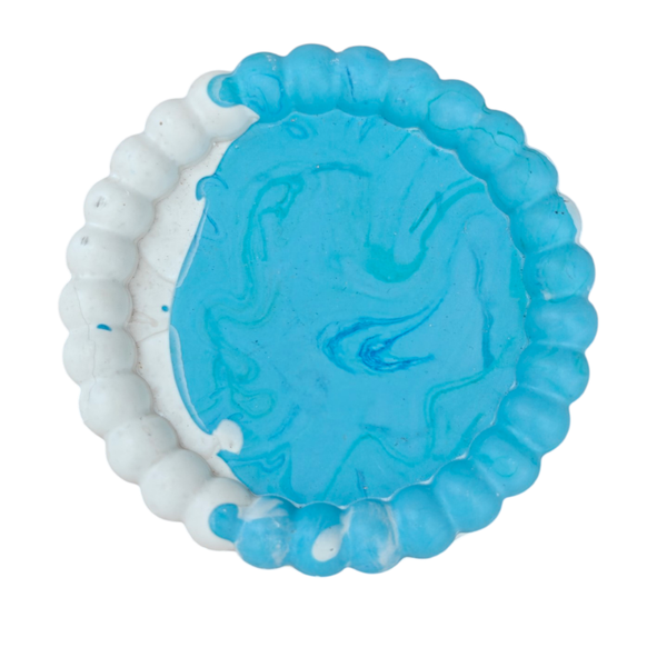 Bubbelschaaltje blauw-wit