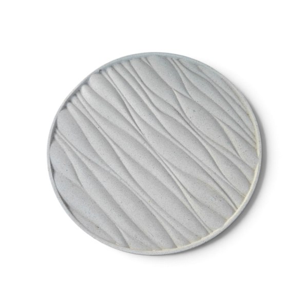 Grote ronde wavy schaal zeezand