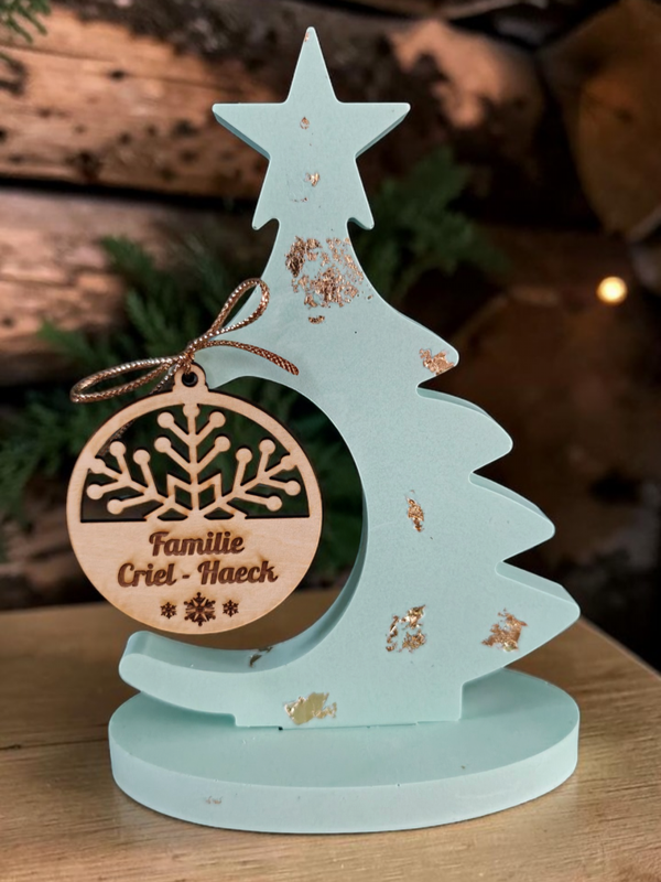 Kerstboom staander met gepersonaliseerde kerstbal | verschillende varianten