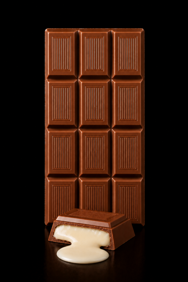 Tavoletta 100g - Pralina Dimante Cioccolato al latte 34% con Crema bianca