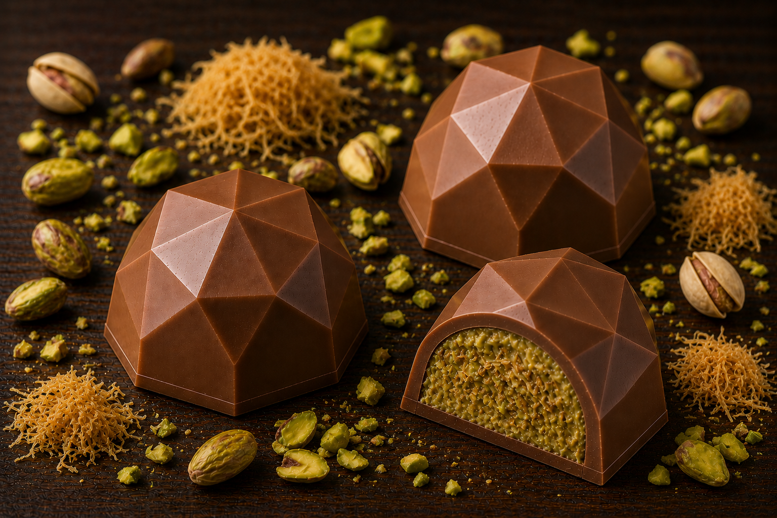 Pralina Diamante - Cioccolato al latte 34% con Crema Dubai style