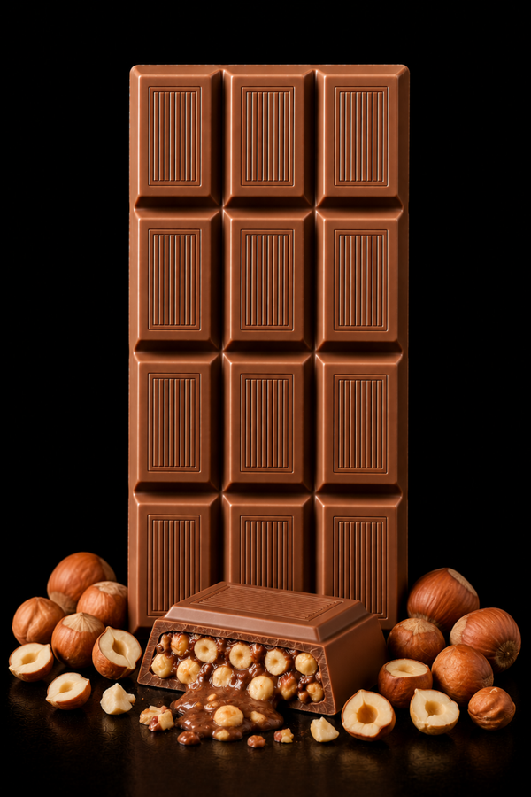 Tavoletta 100g - Cioccolato al latte 34% con Nocciole