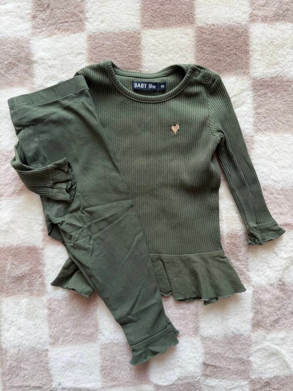 Baby blue setje maat 80