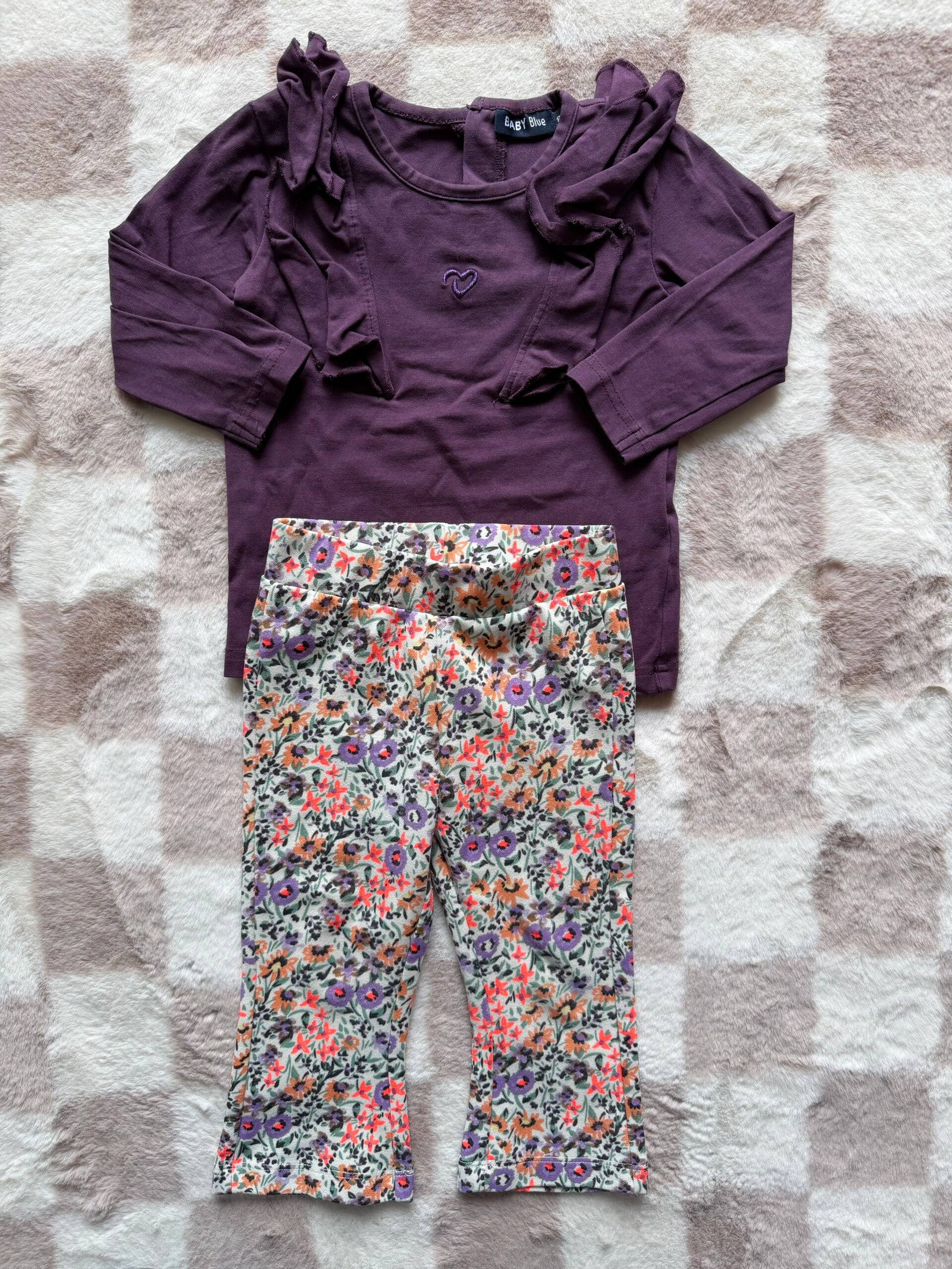 Baby blue setje maat 86
