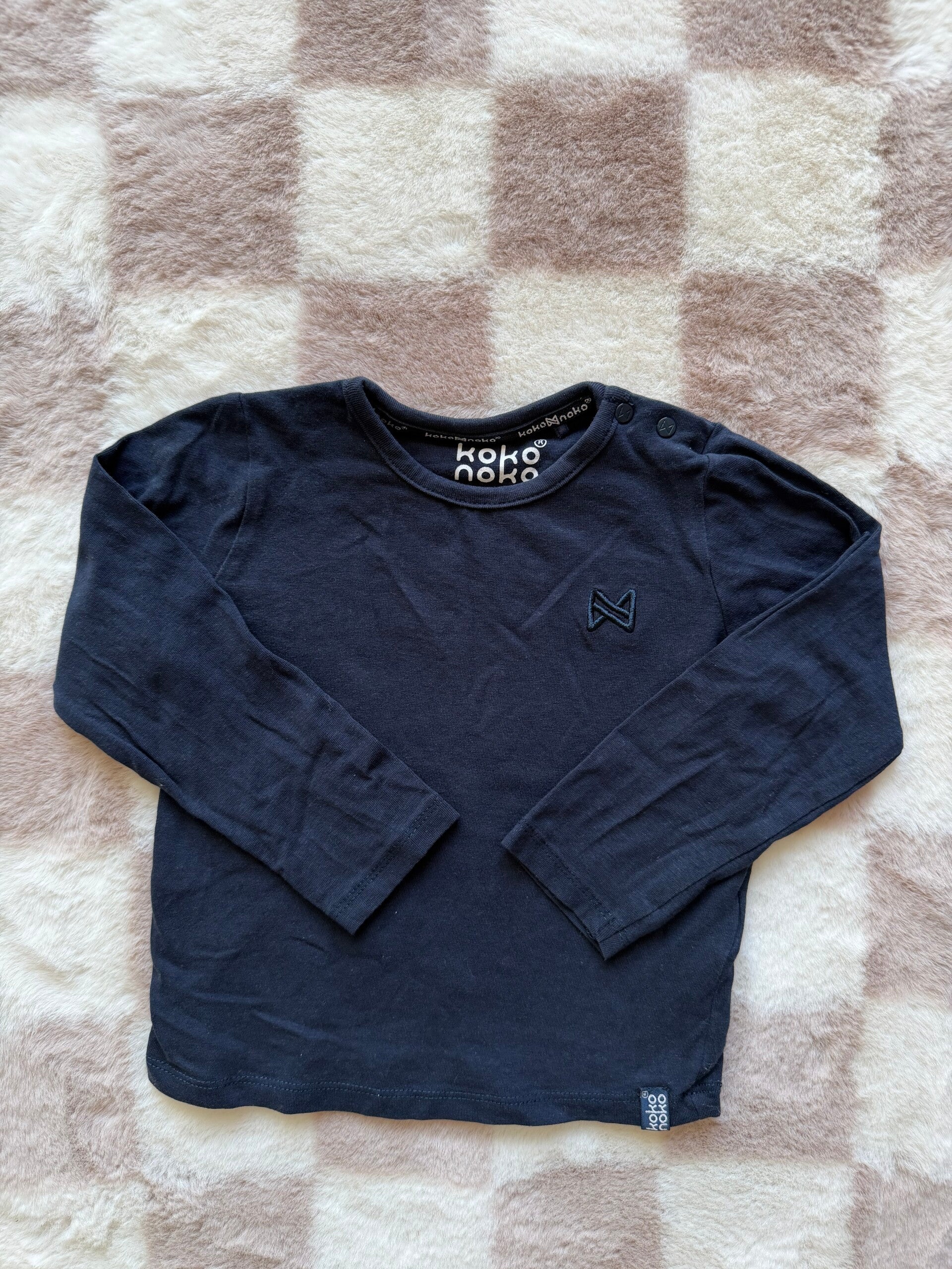 Koko noko shirt maat 74/80 - Blauw