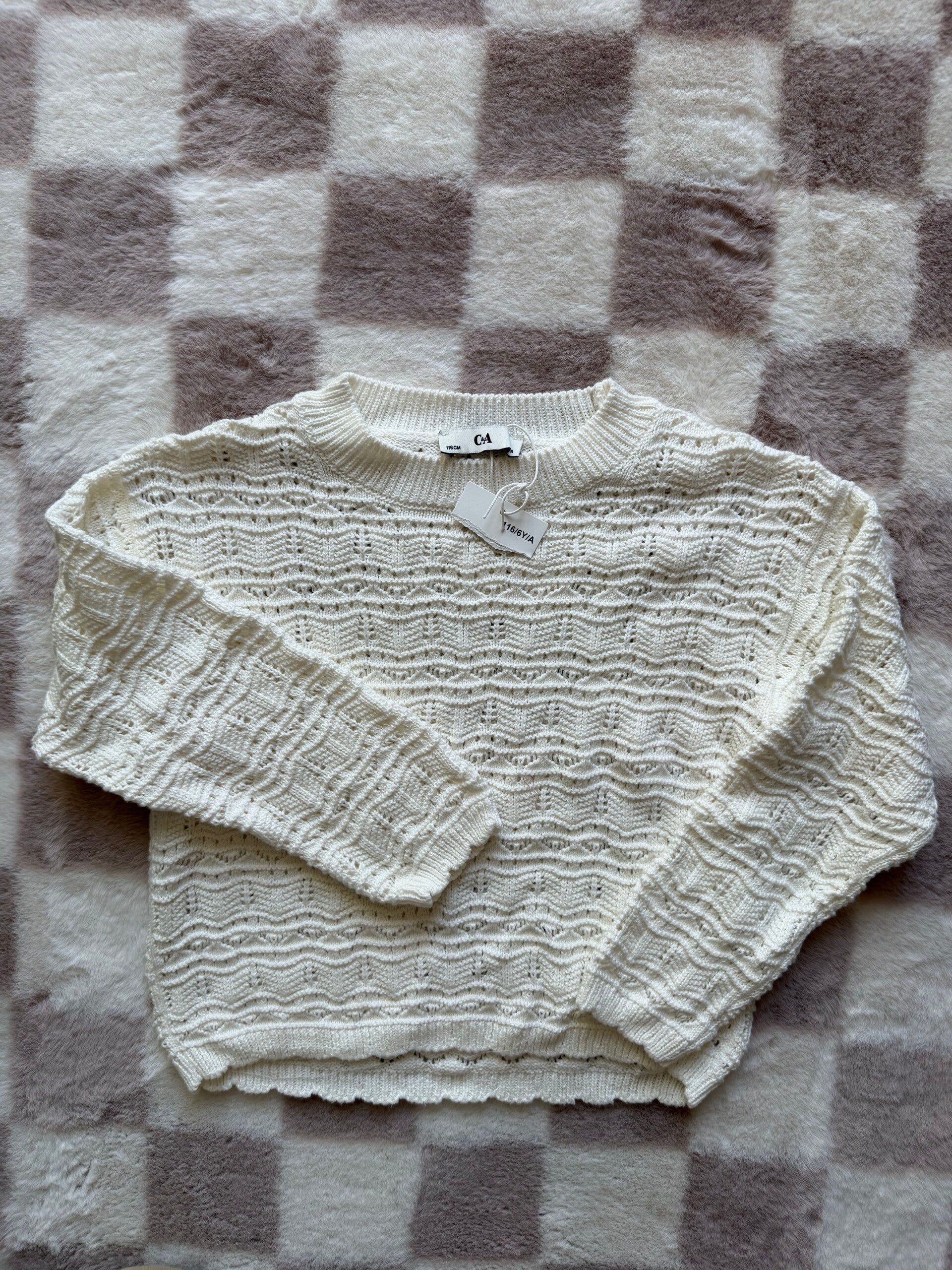 C&A gehaakte sweater maat 116cm