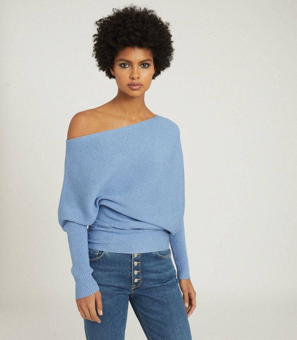 Reiss asymmetrische knitted top maat XS