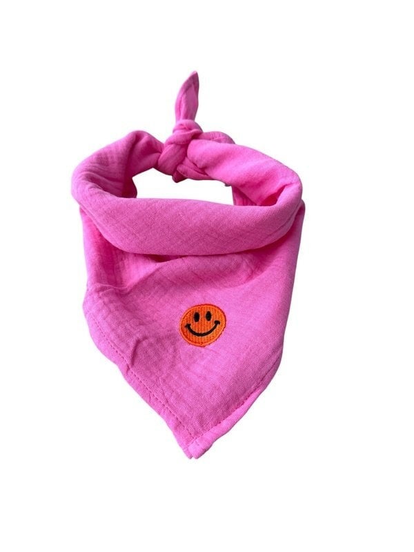 Bandana sjaaltje - roze - Smiley
