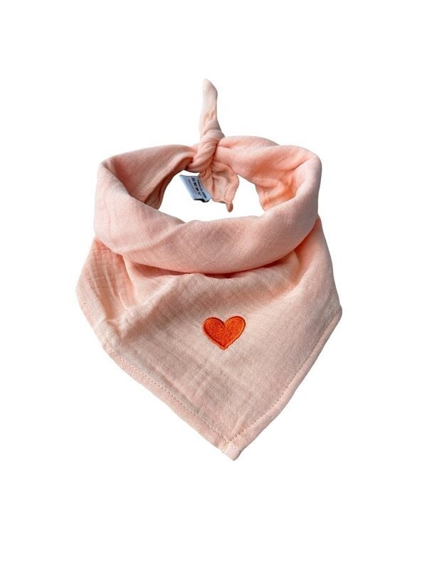 Bandana sjaaltje - Licht zalm - Hartje