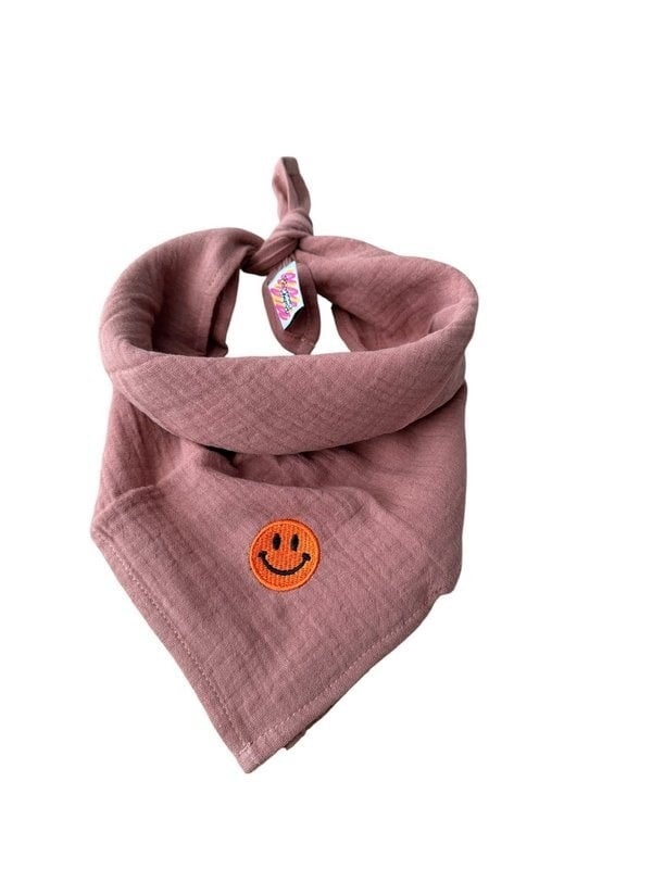 Bandana sjaaltje - Licht bruin - Smiley