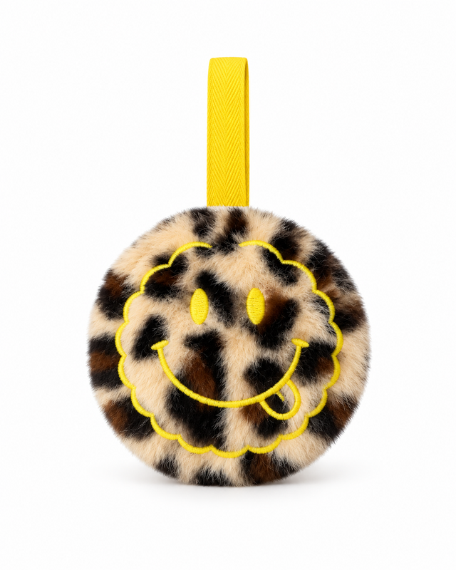 Smiley speendoek accessoire - Panter/Geel