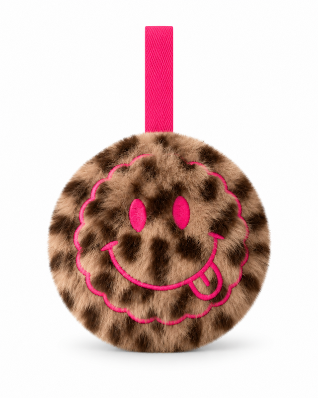 Smiley speendoek accessoire - Panter/Roze