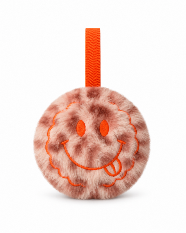 Smiley speendoek accessoire - Roze/Panter