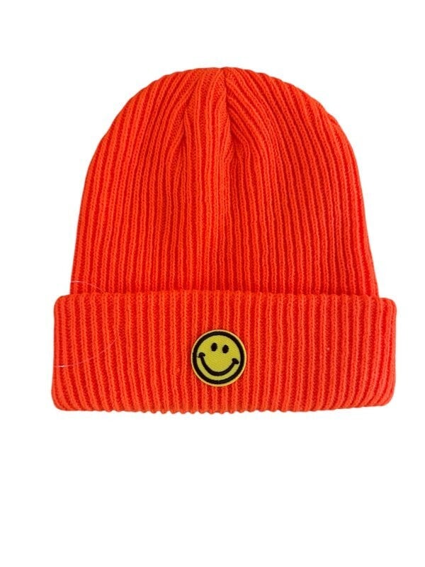 Kinder muts - Smiley - Oranje - 5 tot 12 jaar