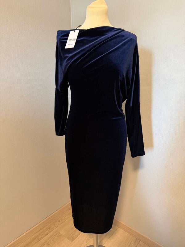 Reiss Valeria Velvet drape dress maat 36