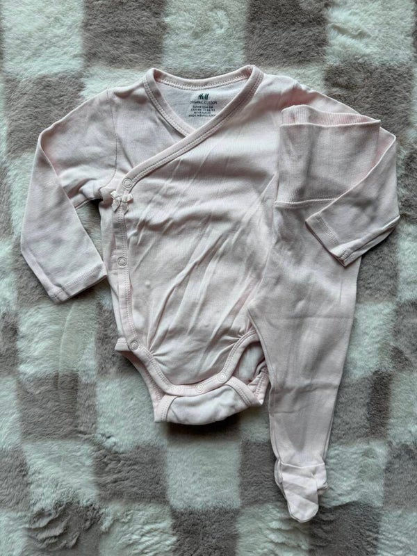 H&M setje maat 68 - licht roze
