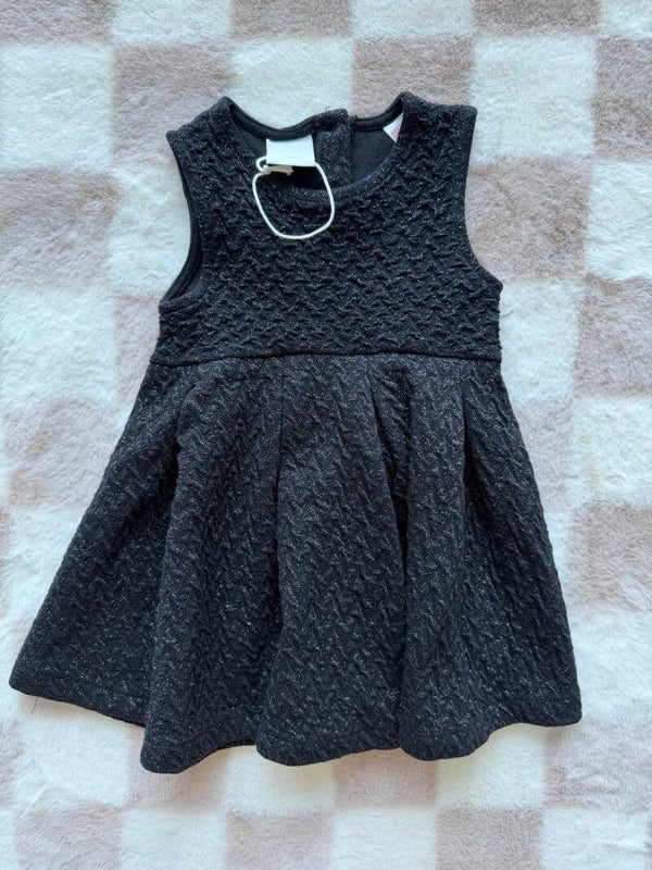 Zara jurk maat 86cm - Zwart glitter