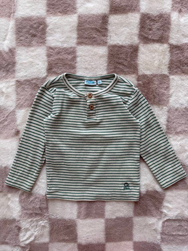 FlinQ shirt maat  86 - Gestreept groen