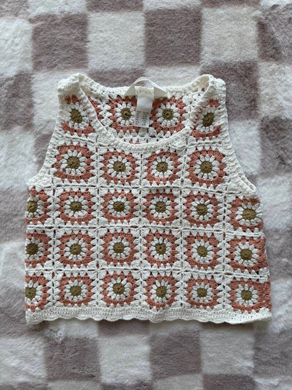 H&M gehaakte top maat 122/128