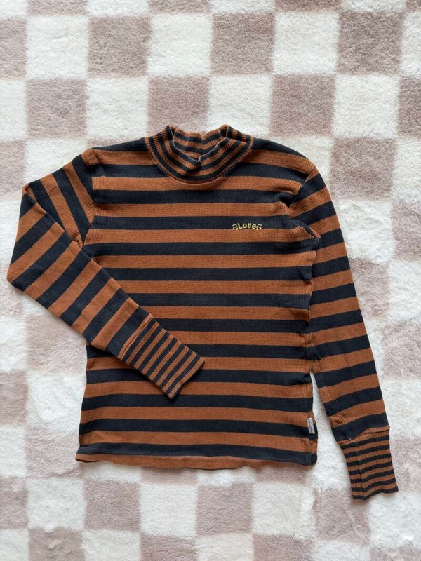 Orange stars shirt maat 128/134