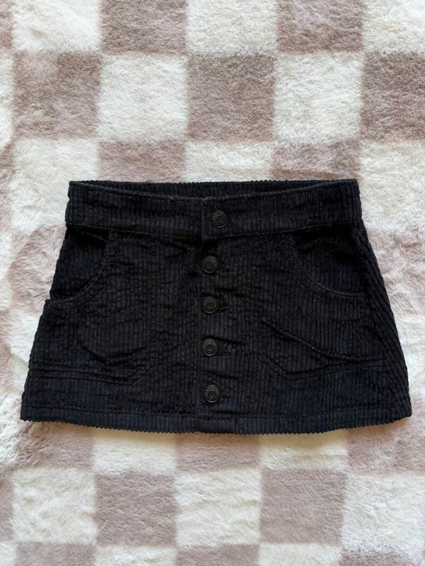 Hema rok maat 86/92 - ribbel - zwart