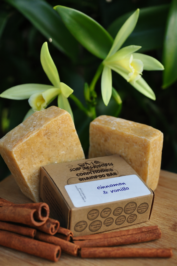 CINNAMON & VANILLA SOLID CONDITIONING SHAMPOO BAR