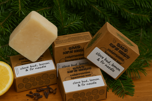 CLOVE BUD, LEMON & FIR NEEDLE SOLID CONDITIONING SHAMPOO BAR